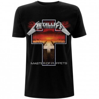 T-Shirt Metallica - Master of Puppets Cross - Zwart