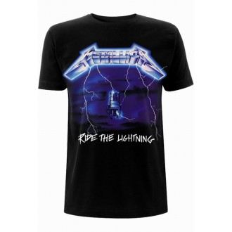 T-Shirt Metallica - Ride the Lightning Tracks - Zwart